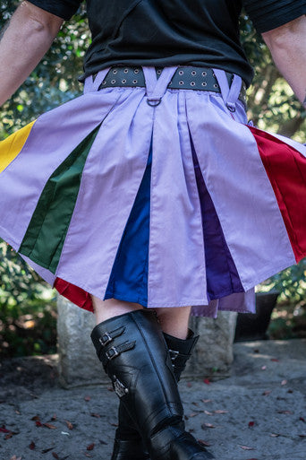 Versatta Lavender Rainbow Pride Hybrid Cargo Kilt