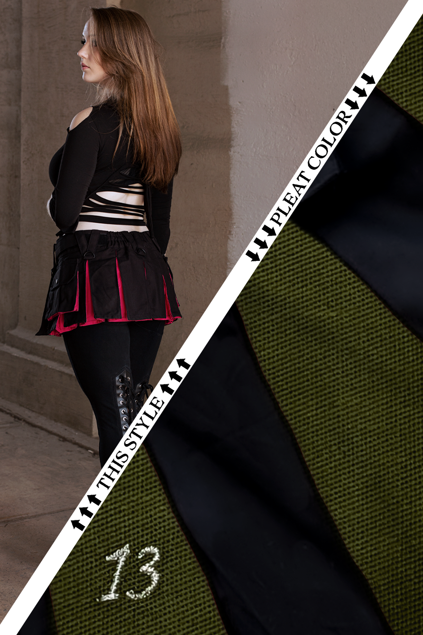 Versatta Hybrid Solid Micro Cargo Kilt – 12"