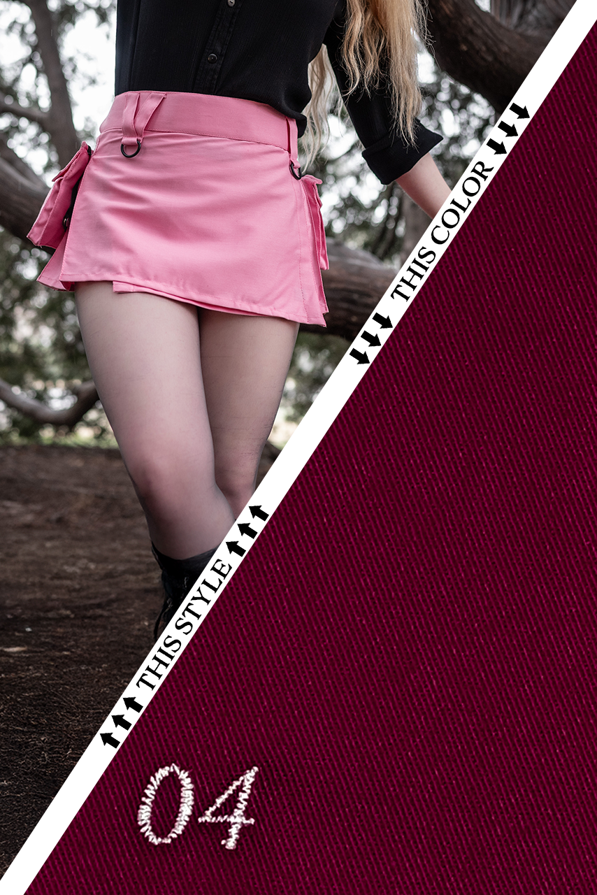 Versatta Micro Cargo Kilt - Burgundy