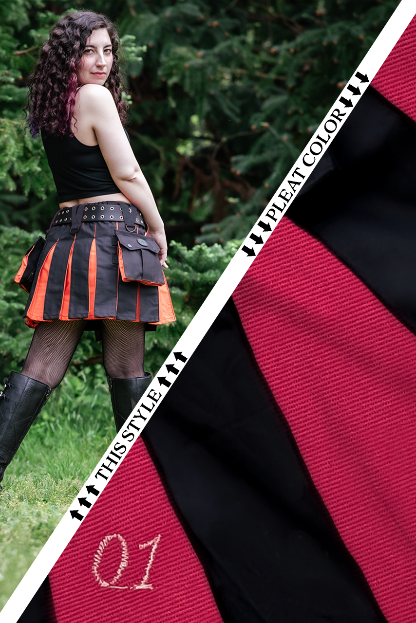 Versatta Mini Hybrid Cargo Kilt - Dark Pink