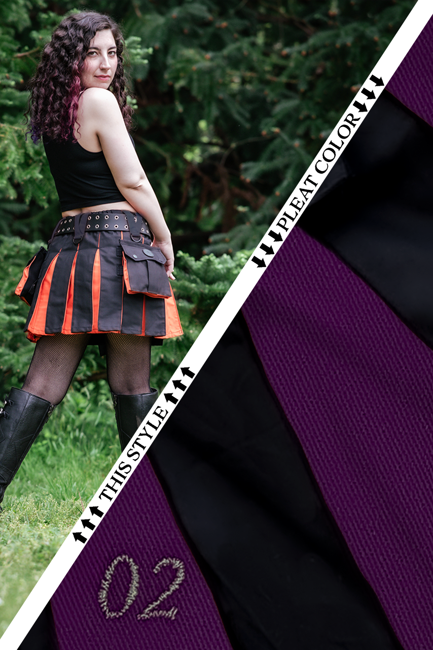 Versatta Mini Hybrid Cargo Kilt - Bright Purple