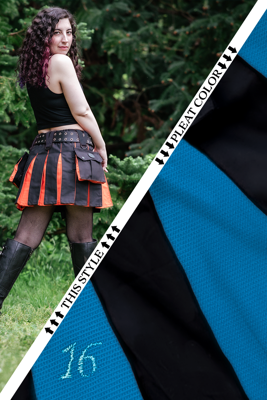 Versatta Mini Hybrid Cargo Kilt - Cyan