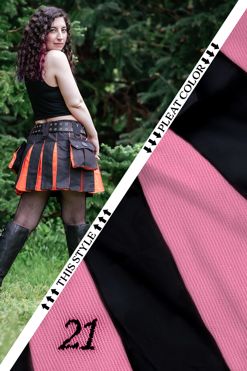 Versatta Mini Hybrid Cargo Kilt - Light Pink