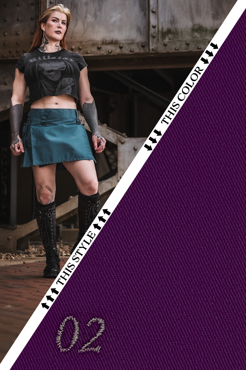 Versatta Mini Cargo Kilt - Bright Purple