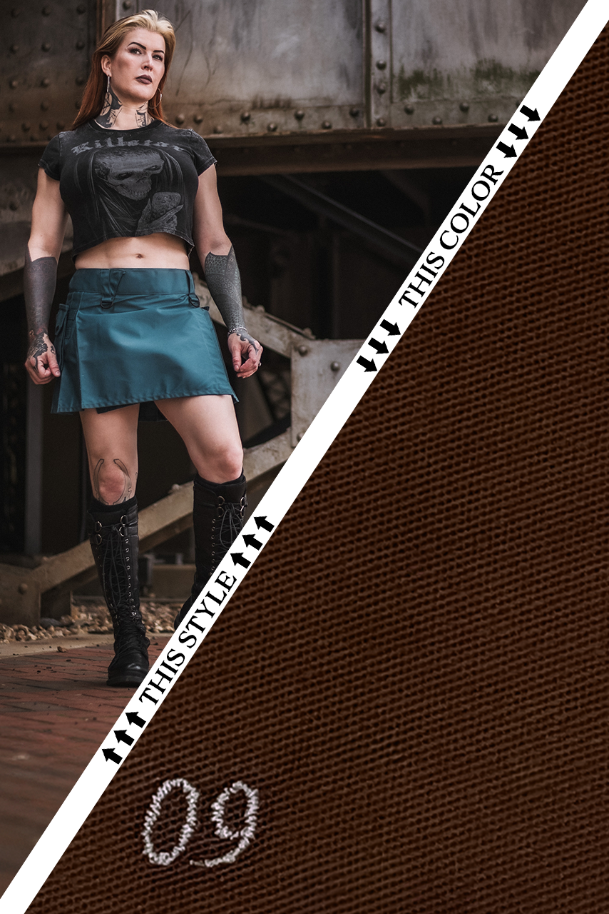 Versatta Mini Cargo Kilt - Dark Brown