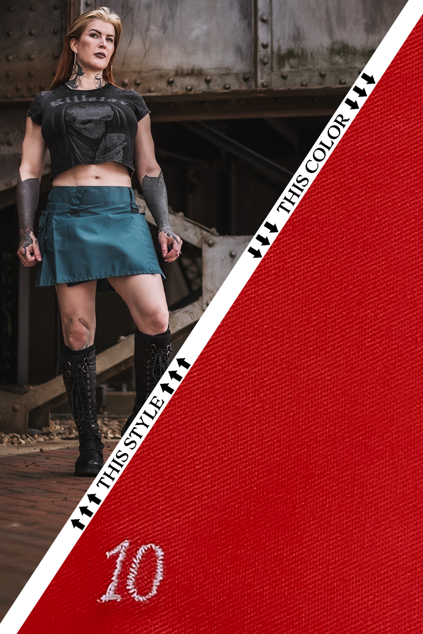 Versatta Mini Cargo Kilt - Red