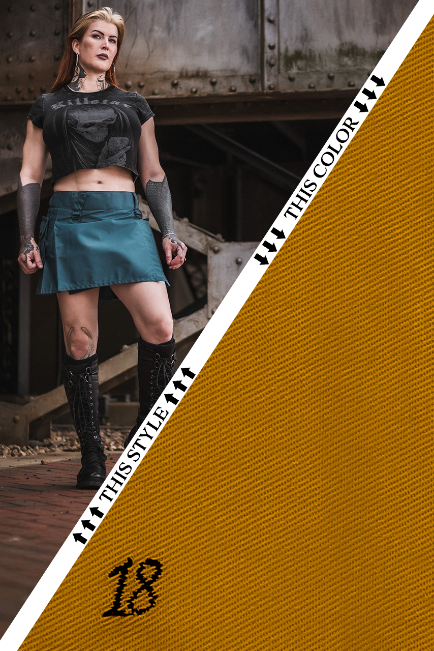 Versatta Mini Cargo Kilt - Gold