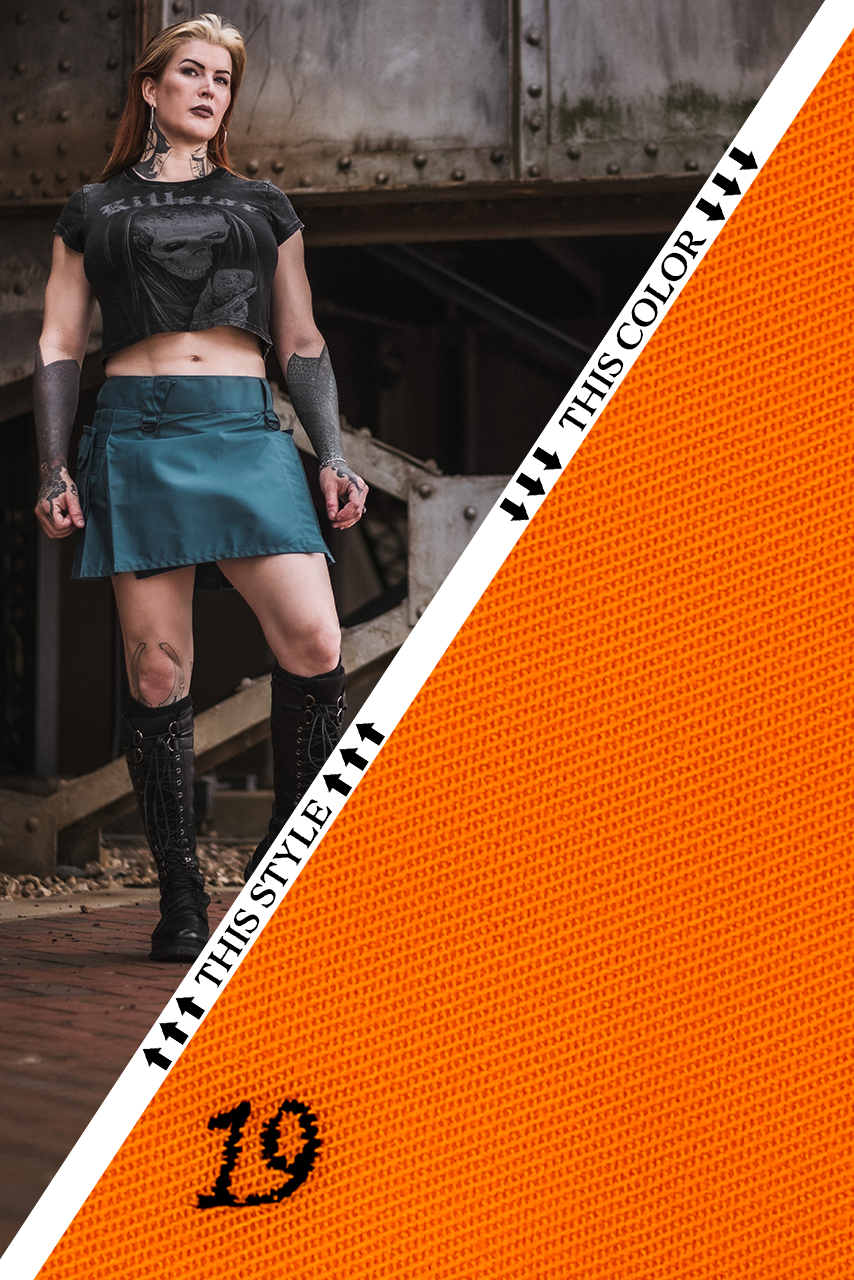 Versatta Mini Cargo Kilt - Orange