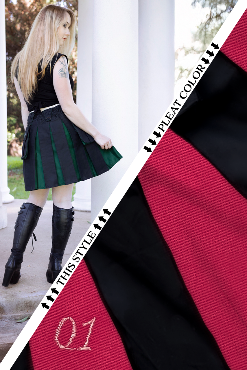 Versatta Knee-Length Hybrid Cargo Kilt - Dark Pink