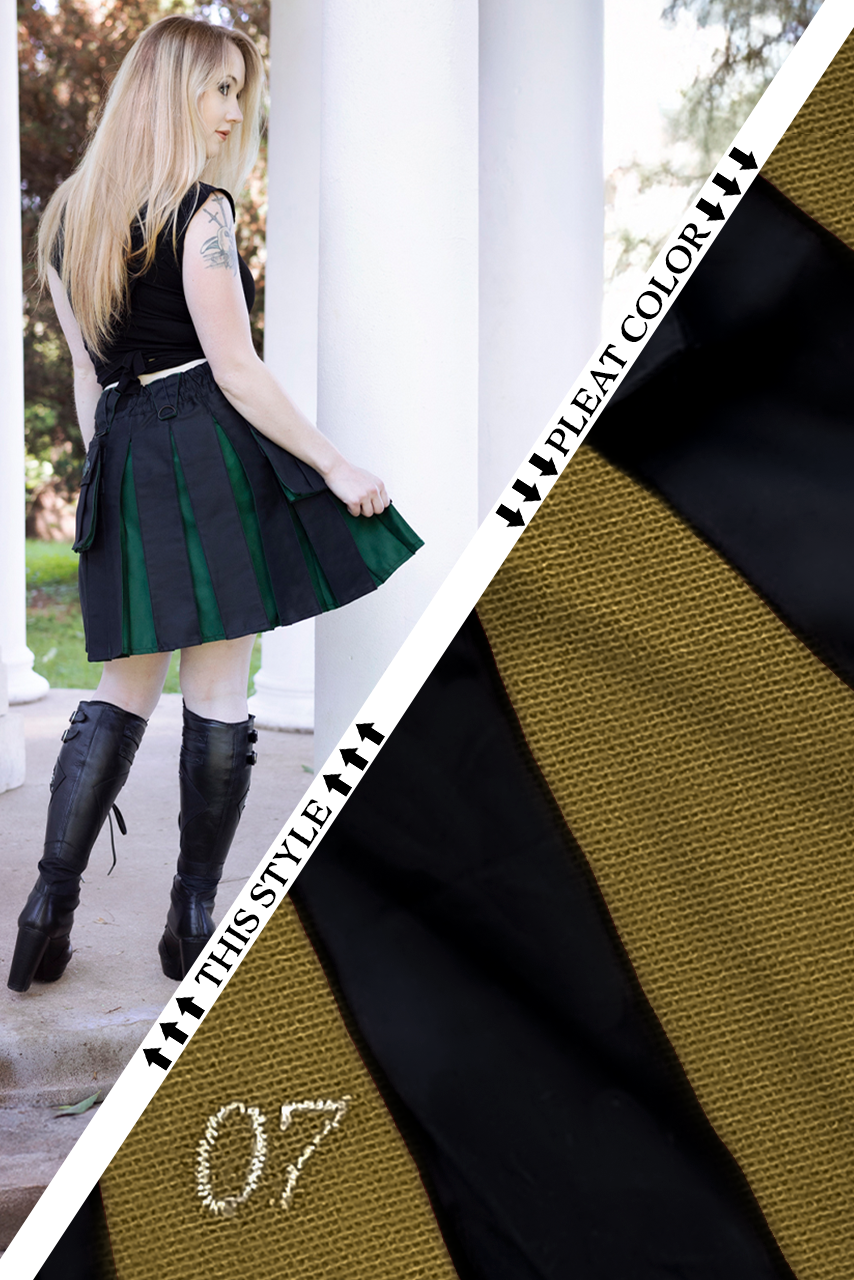 Versatta Knee-Length Hybrid Cargo Kilt - Khaki