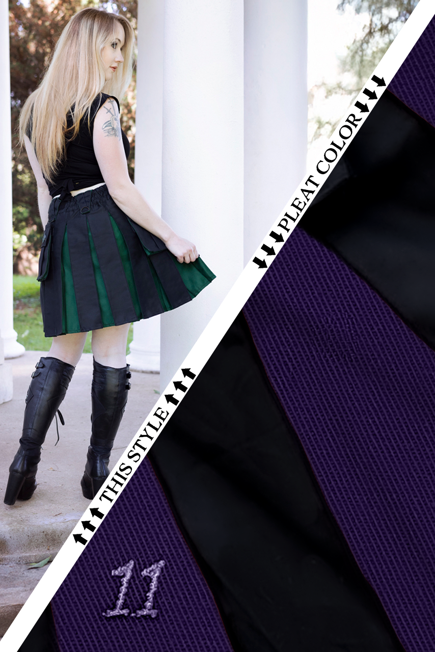Versatta Knee-Length Hybrid Cargo Kilt - Purple