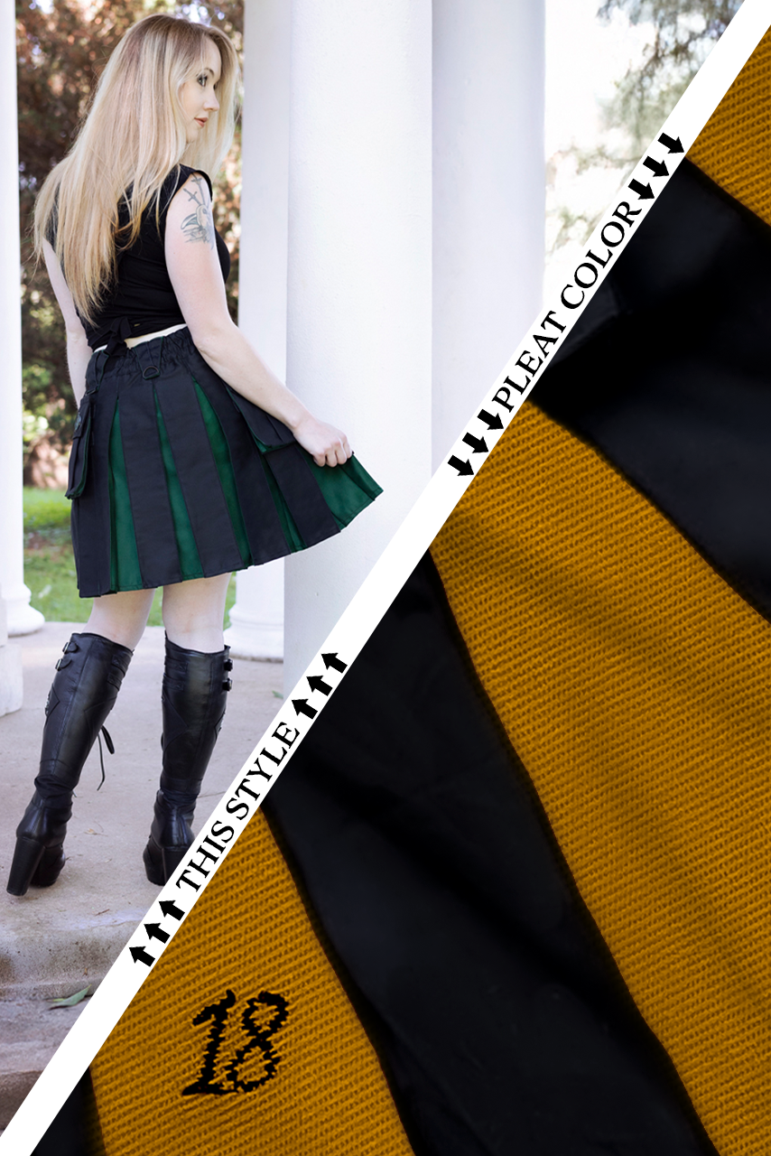 Versatta Knee-Length Hybrid Cargo Kilt - Gold