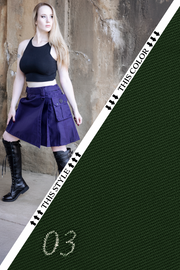 Versatta Knee-Length Cargo Kilt - Green