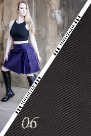 Versatta Knee-Length Cargo Kilt - Dark Gray