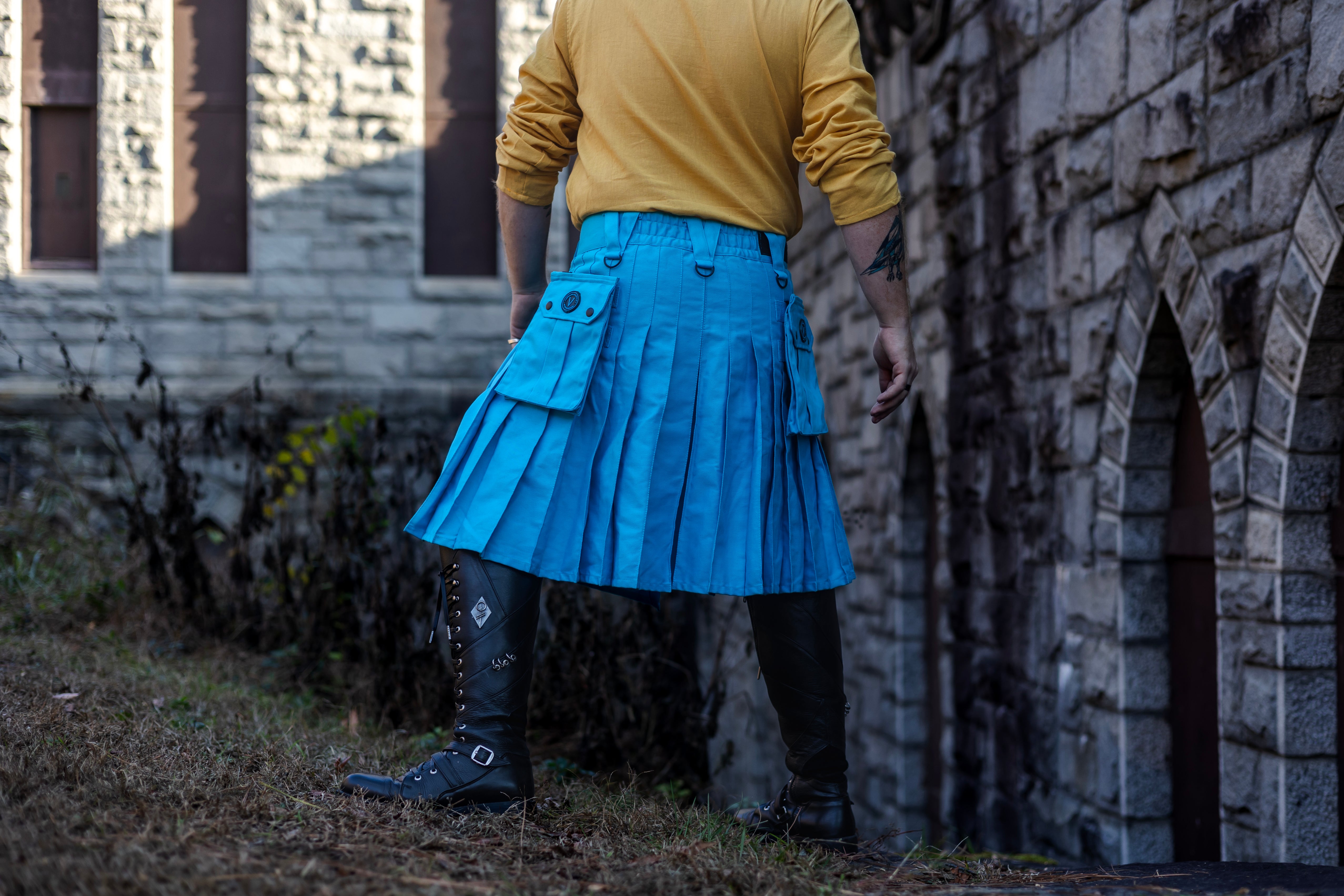 Versatta Cargo Kilt - Cyan