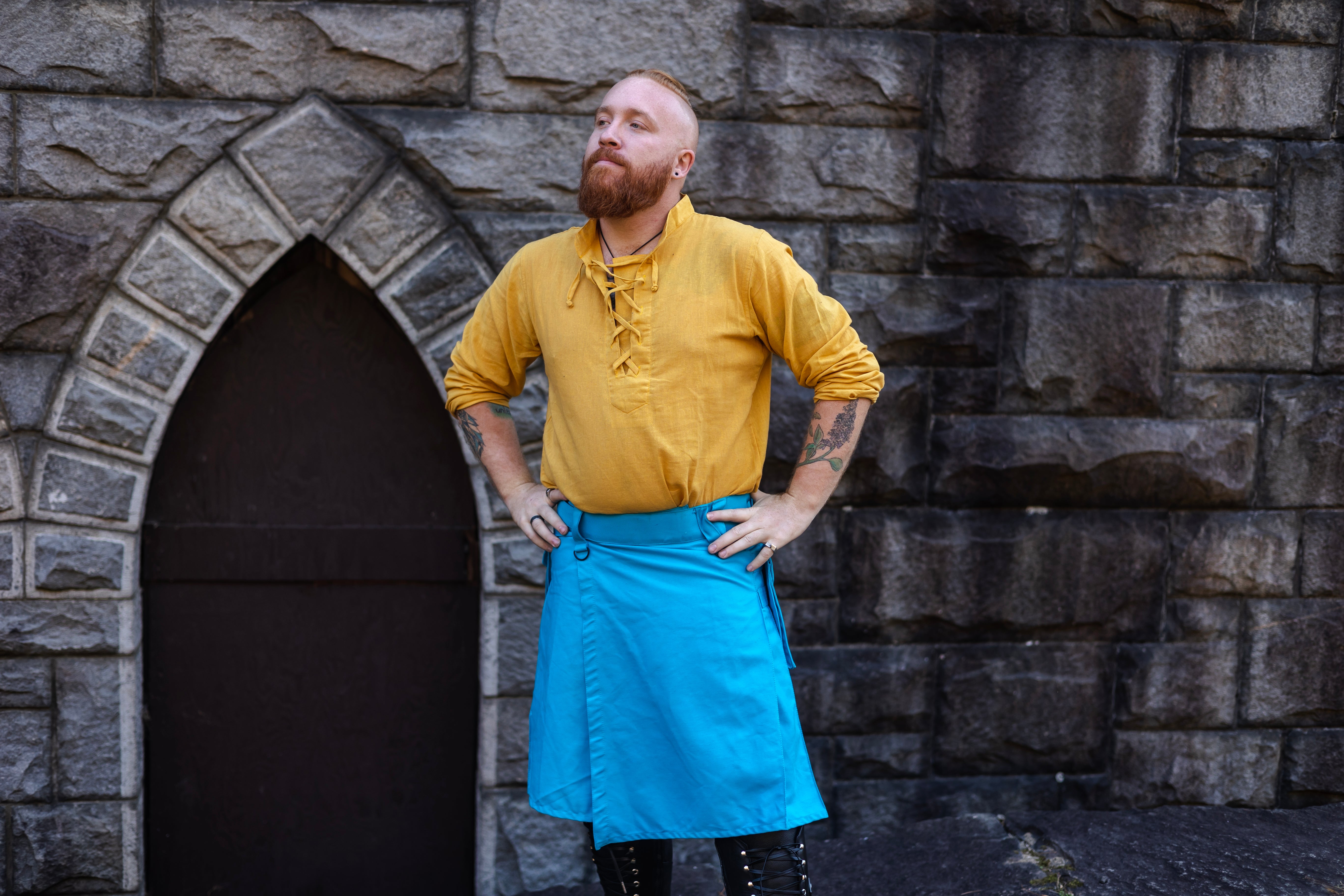 Versatta Cargo Kilt - Cyan