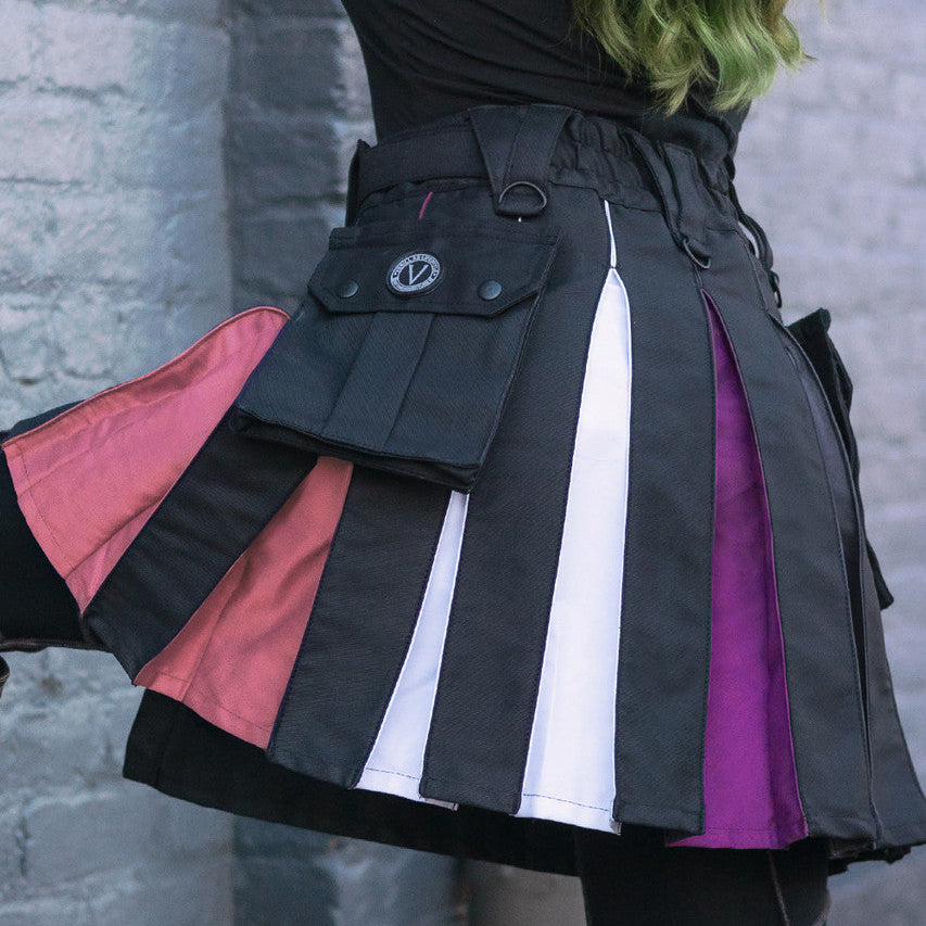 Versatta Knee-Length Genderfluid Pride Hybrid Cargo Kilt - 19"