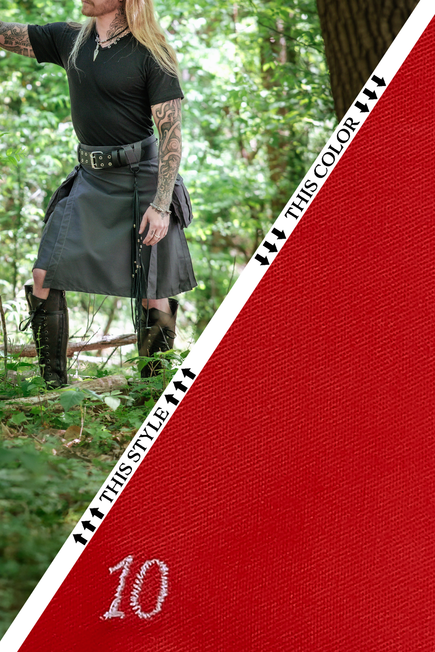 Versatta Cargo Kilt - Red