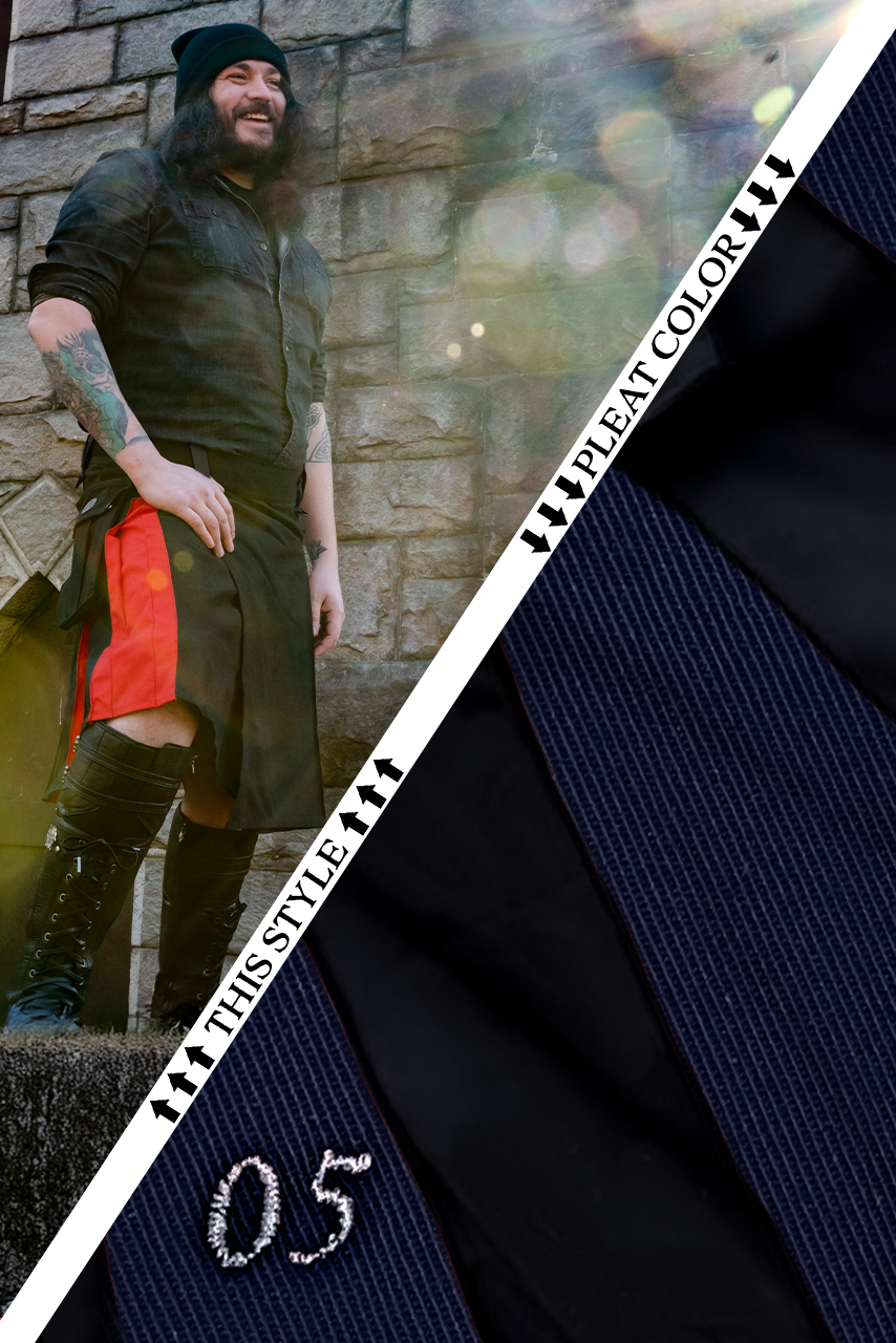 Versatta Big & Tall Hybrid Cargo Kilt - Navy Blue