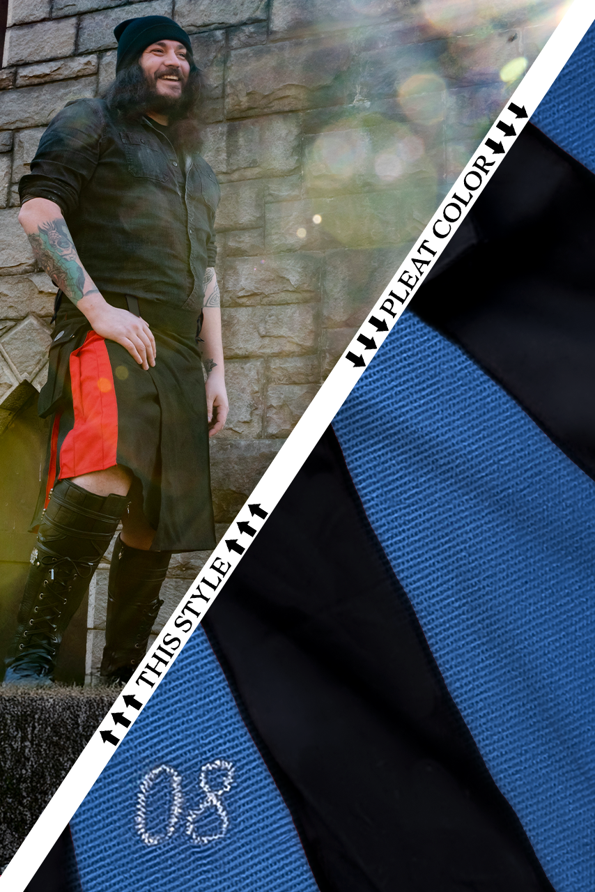 Versatta Big & Tall Hybrid Cargo Kilt - Light Blue