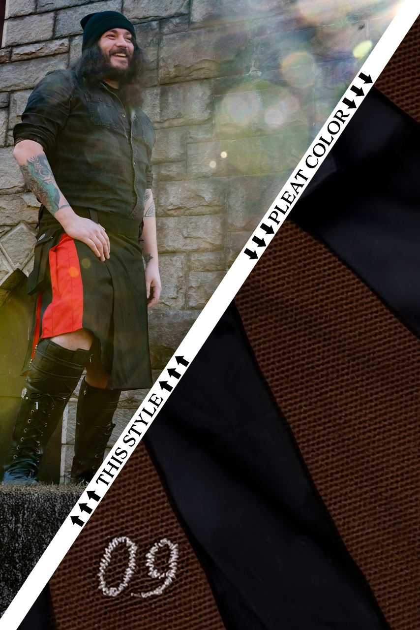 Versatta Big & Tall Hybrid Cargo Kilt - Brown