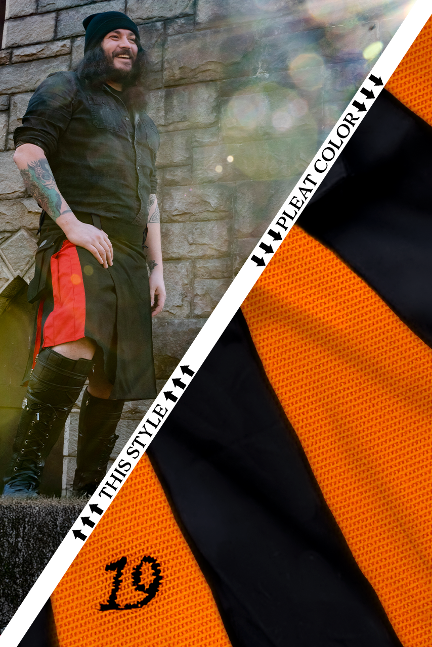 Versatta Big & Tall Hybrid Cargo Kilt - Orange