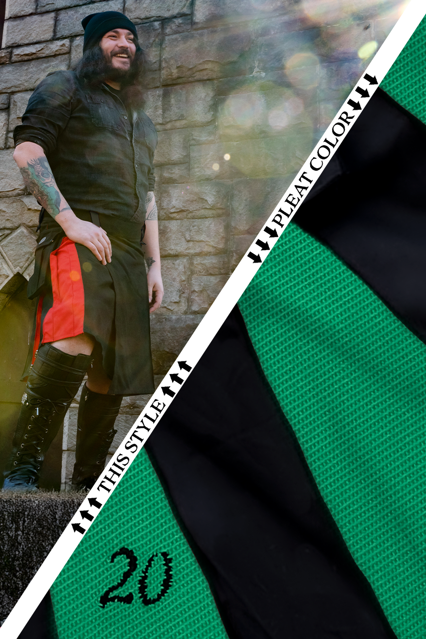 Versatta Big & Tall Hybrid Cargo Kilt - Frost Green