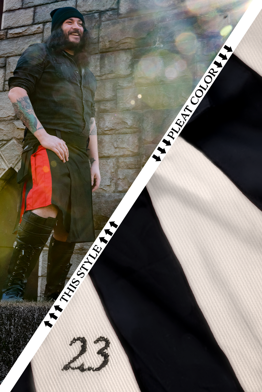 Versatta Big & Tall Hybrid Cargo Kilt - White