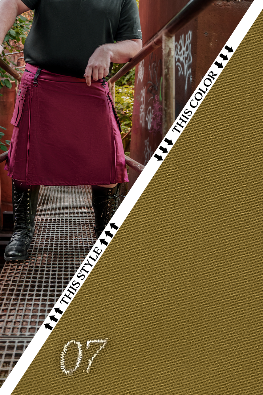 Versatta Big & Tall Cargo Kilt - Khaki