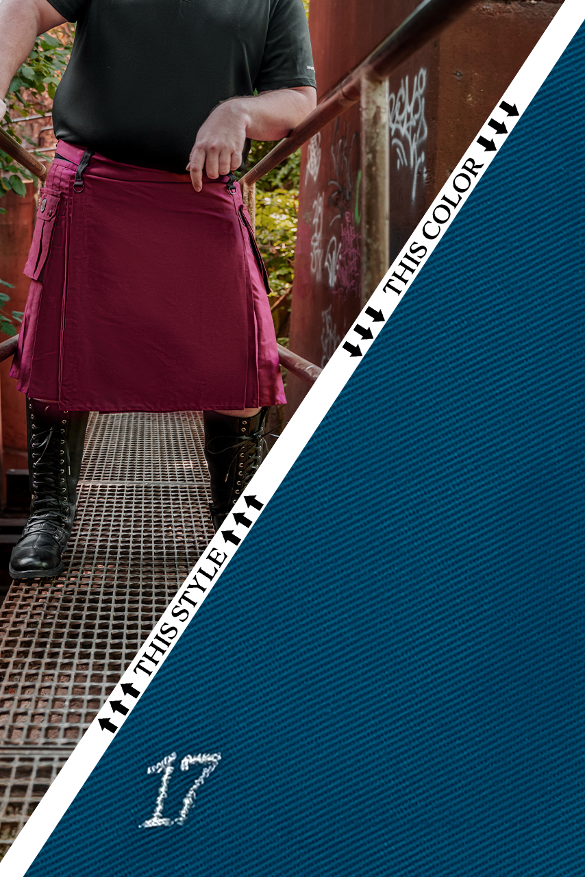 Versatta Big & Tall Cargo Kilt - Slate