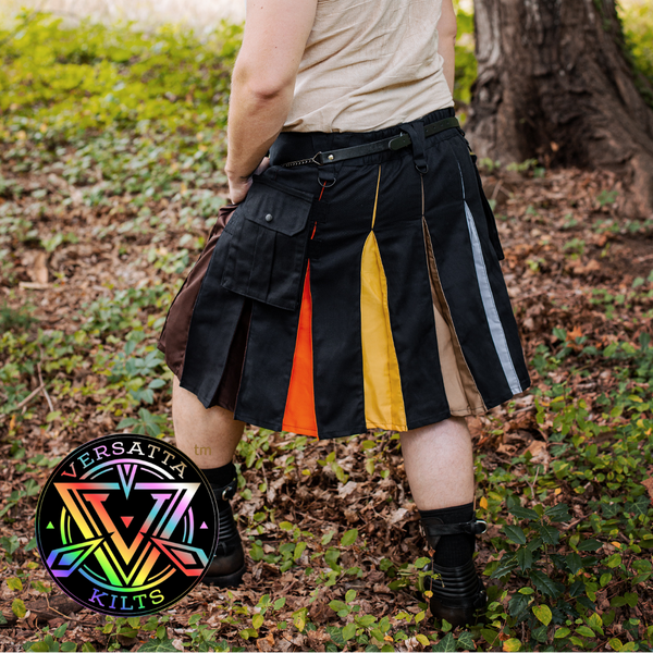 Bear Pride Cargo Kilt – 23-Inch Drop | LGBT Pride | Cotton Canvas