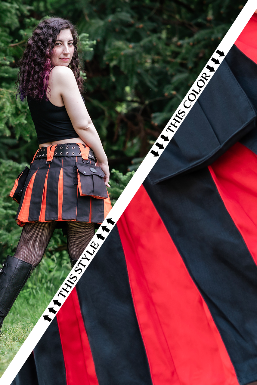 Versatta Mini Hybrid Cargo Kilt - Red