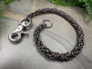 Byzantine Black Titanium Chainmaille Wallet Chain