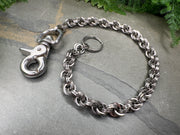 Double Spiral Square Wire Chainmaille Wallet Chain