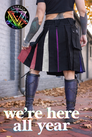 Versatta Genderfluid Pride Hybrid Cargo Kilt - 23"