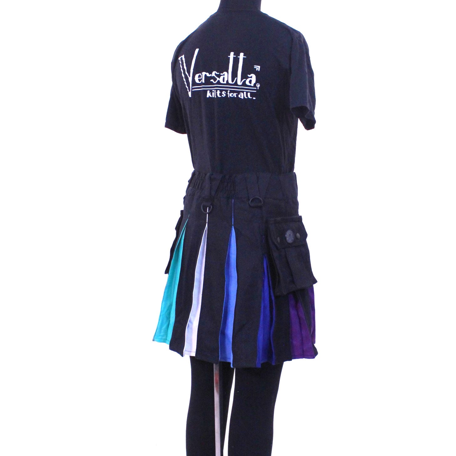Versatta Knee-Length Gay Men's Pride Hybrid Cargo Kilt - 19"