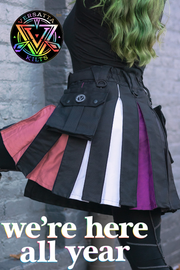 Versatta Knee-Length Genderfluid Pride Hybrid Cargo Kilt - 19"