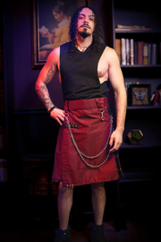 Versatta Gothic Cargo Kilt - Burgundy