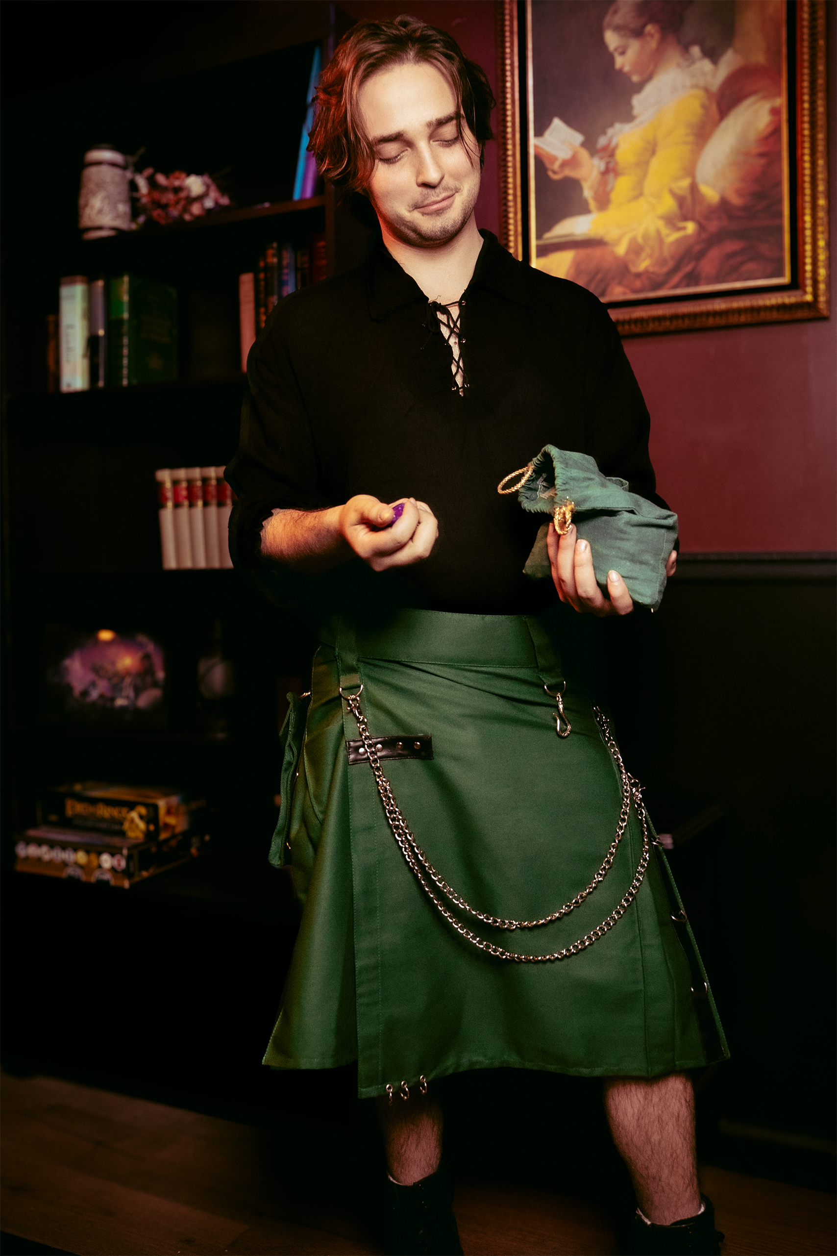 Versatta Gothic Cargo Kilt - Green