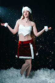 Versatta Mini Velvet Cargo - Red with White Trim