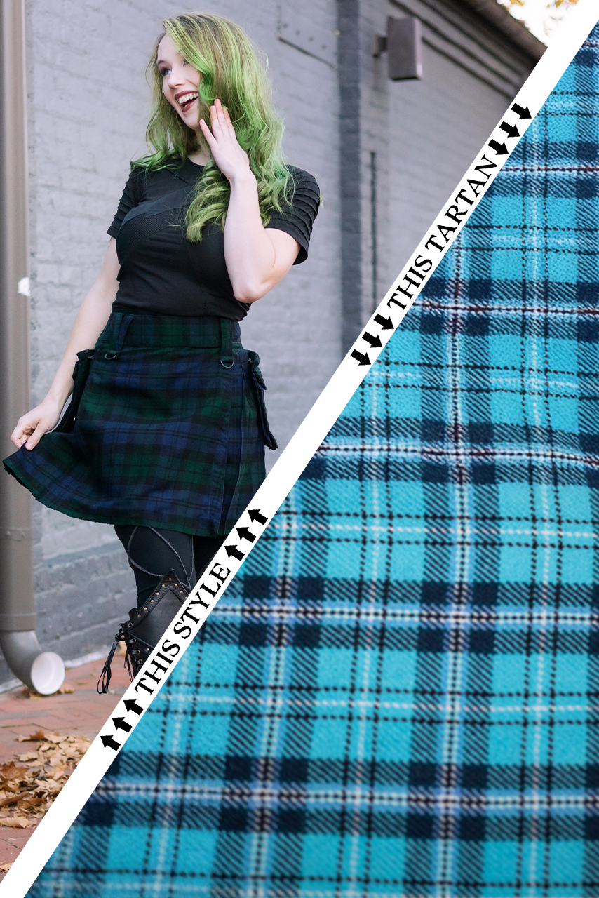 Versatta Knee-Length Tartan Cargo Kilt - Aethervale