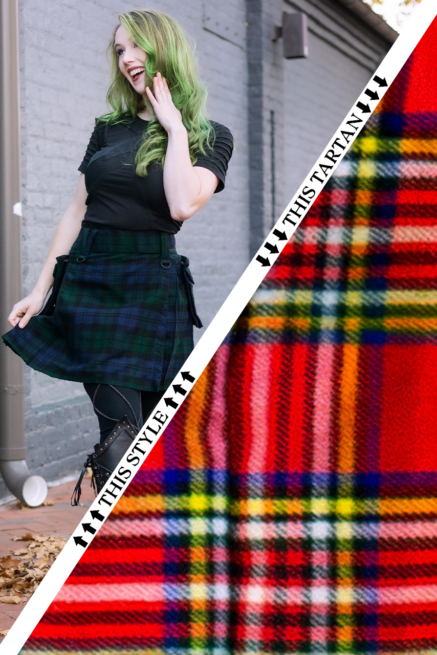 Versatta Knee-Length Tartan Cargo Kilt - Royalist