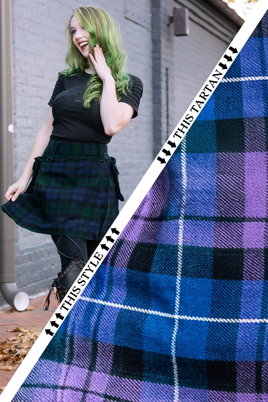 Versatta Knee-Length Tartan Cargo Kilt - Scottish Pride