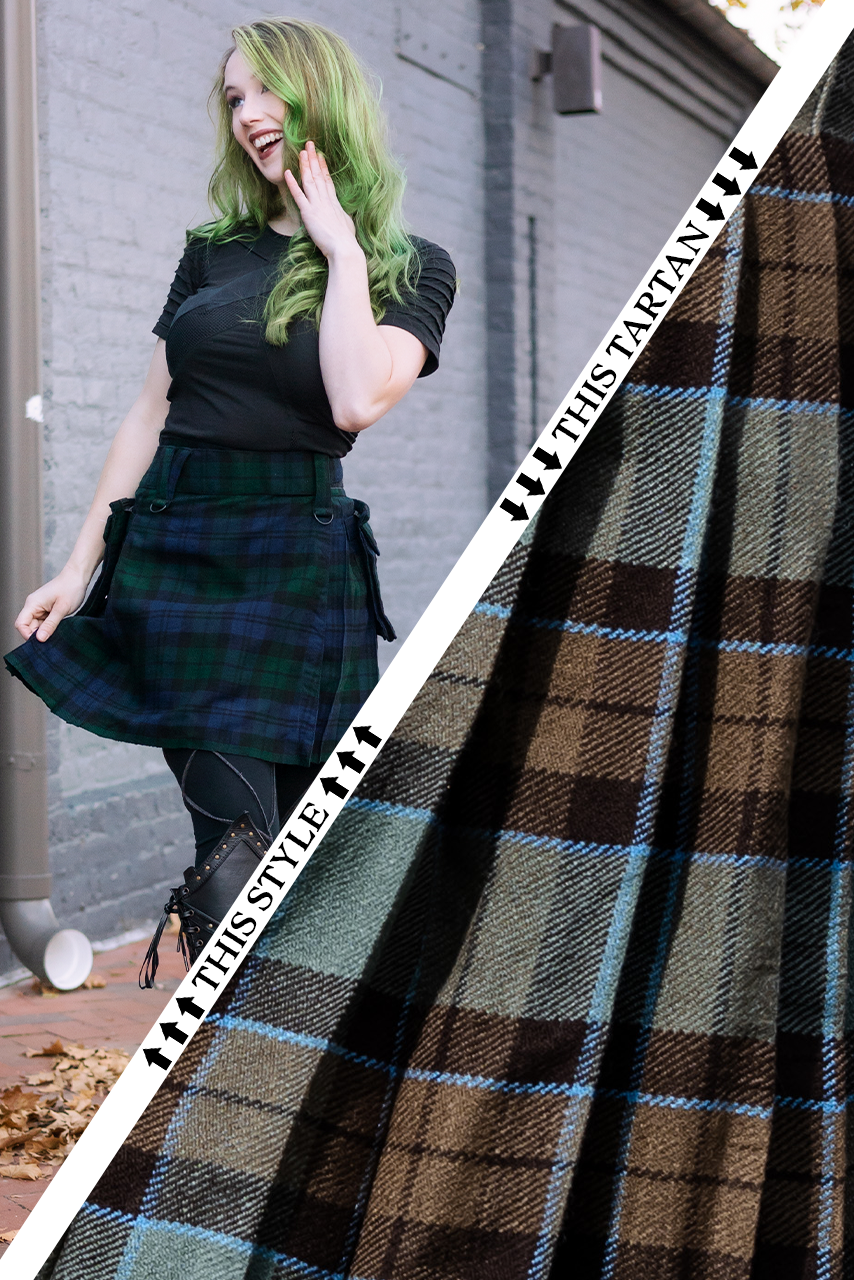 Versatta Knee-Length Tartan Cargo Kilt - Tradesman