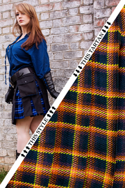 Versatta Knee-Length Tartan Hybrid Cargo Kilt - Emberglow