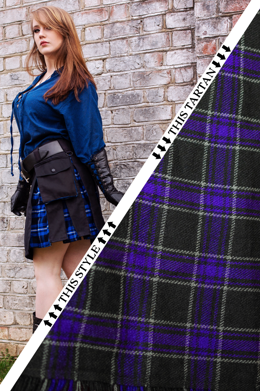 Versatta Knee-Length Tartan Hybrid Cargo Kilt - Equinox