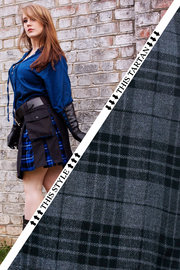 Versatta Knee-Length Tartan Hybrid Cargo Kilt - Wintergrey