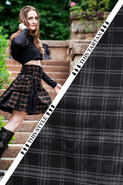 Versatta Knee-Length Inverted Tartan Hybrid Cargo Kilt - Midnight