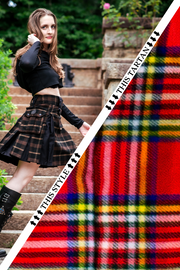 Versatta Knee-Length Inverted Tartan Hybrid Cargo Kilt - Royalist
