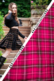 Versatta Knee-Length Inverted Tartan Hybrid Cargo Kilt - Unicorn Blood